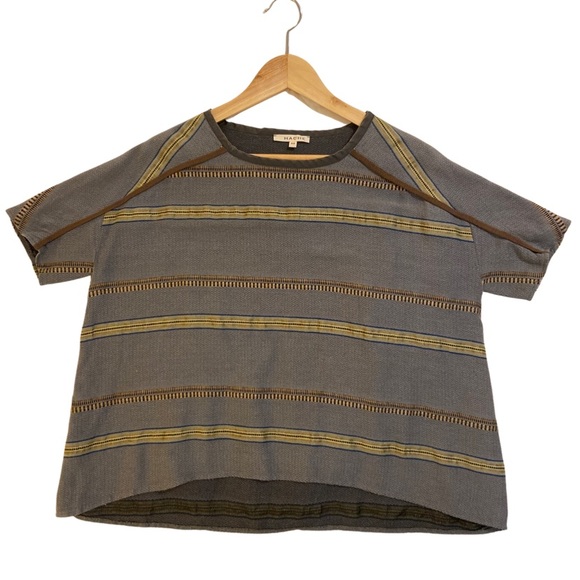 Hache Cotton Linen Stripe Top Made in Italy size Small